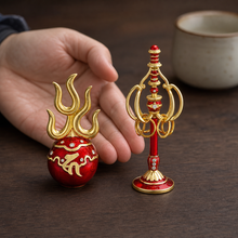 Cargar esta imagen a la galería, Bola de Fuego y Pedestal Ksitigarbha - Lifestyle cotidiano - imagen complementaria 1