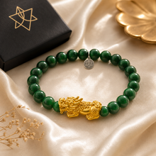Cargar esta imagen a la galería, Pulsera de Jade con Pi Yao - Beneficio simbolico - imagen complementaria 3