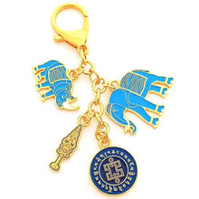 Cargar esta imagen a la galería, Amuleto Elefante y Rinoceronte Azul con Ksitigarbha