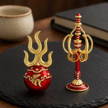 Cargar esta imagen a la galería, Bola de Fuego y Pedestal Ksitigarbha - Contexto Feng Shui - imagen complementaria 2
